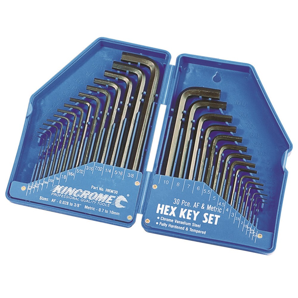 KINCROME HEX KEY WRENCH SET 30PCE AF/M